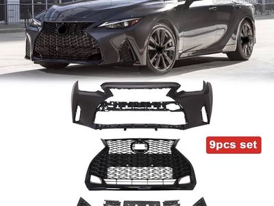 9pcs Lexus IS250/300/350 2021-2023 F-Sport Style Front Bumper Conversion Kit