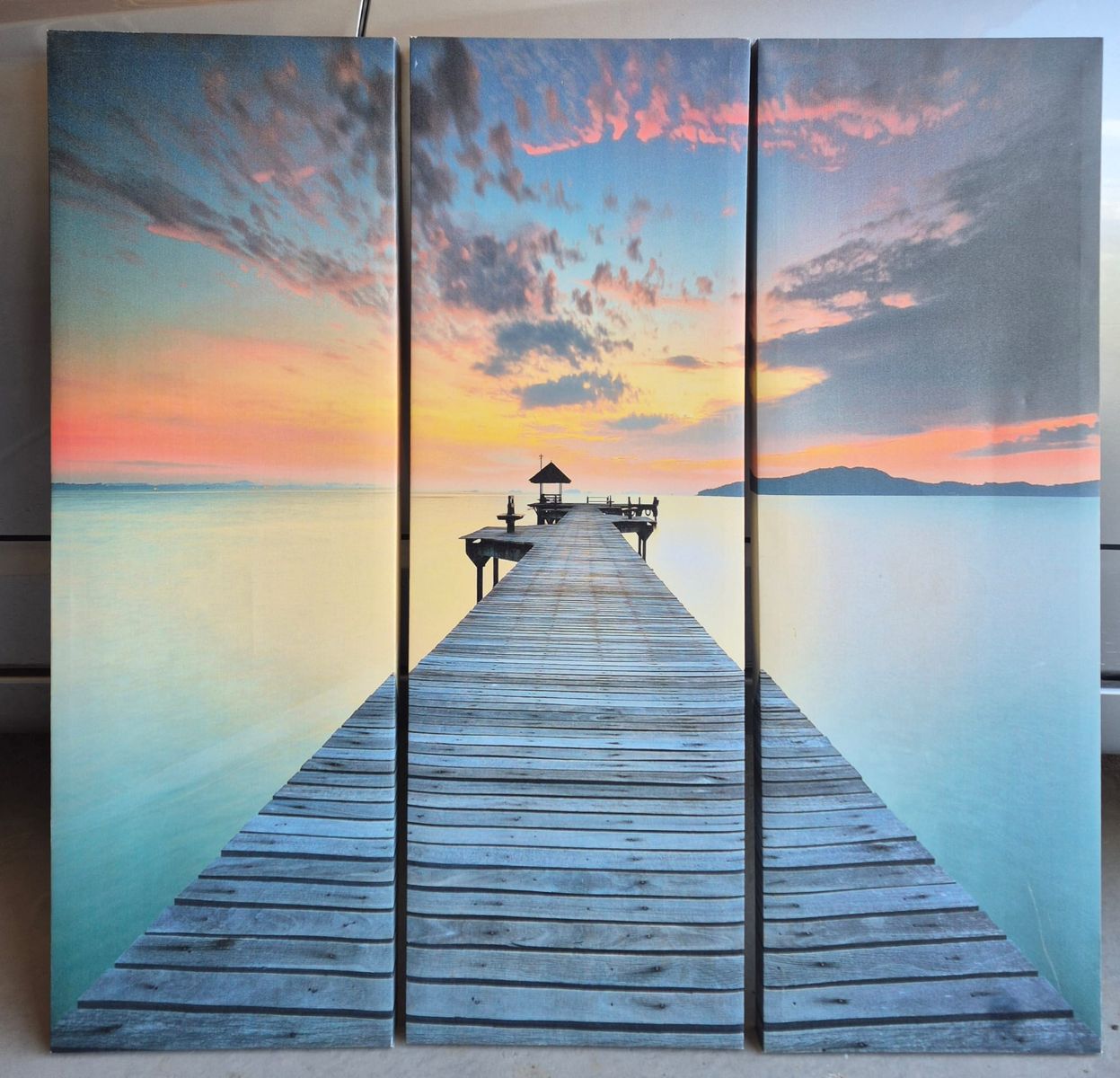 STUNNING 3-PIECE DOCK SCENE WALL ART