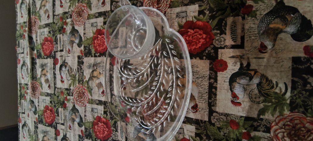 Vintage Federal Glass Homestead Snack Set