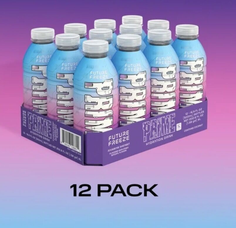 New Prime Future Freeze 12 Pack hydration drinks