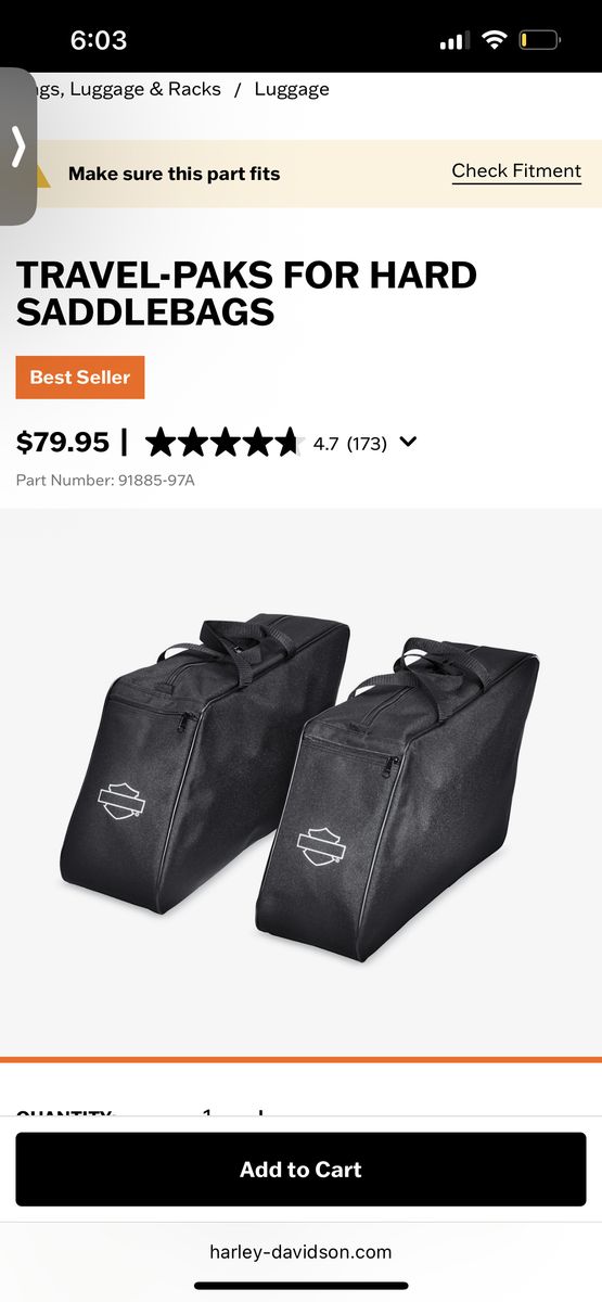 Harley Davidson Saddlebag Inserts