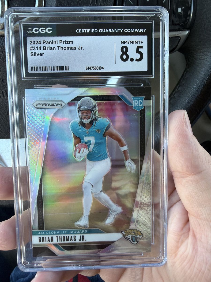 2024 Panini Prizm #314 Brian Thomas Jr. Silver RC NM/MINT+ 8.5 Graded Football Card