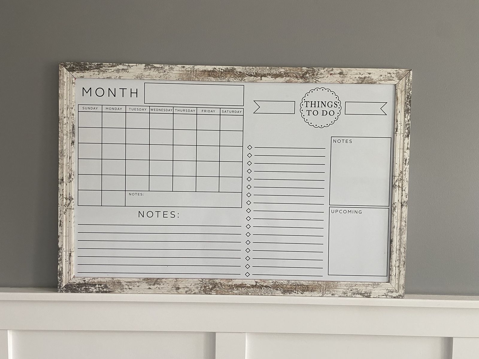 Magnetic Whiteboard Calendar