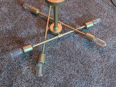 Sputnik light fixture with Edison bulbs