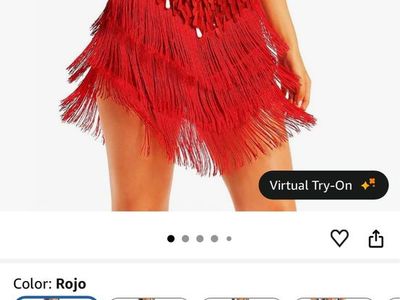 Red Sequin Fringe Flapper Mini Dress - Women's XS