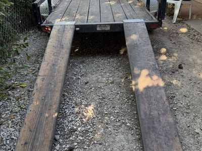 Utility Trailer with Wood Deck and Ramps