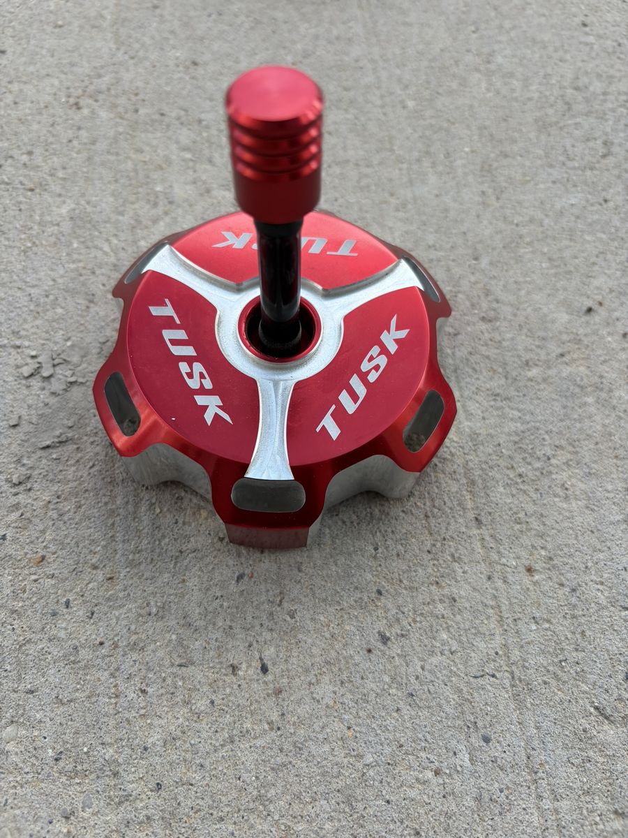 Tusk Billet Aluminum Gas Cap Red Machined