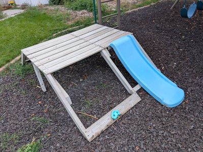 Wooden Kids Playground Climber and Slide Set