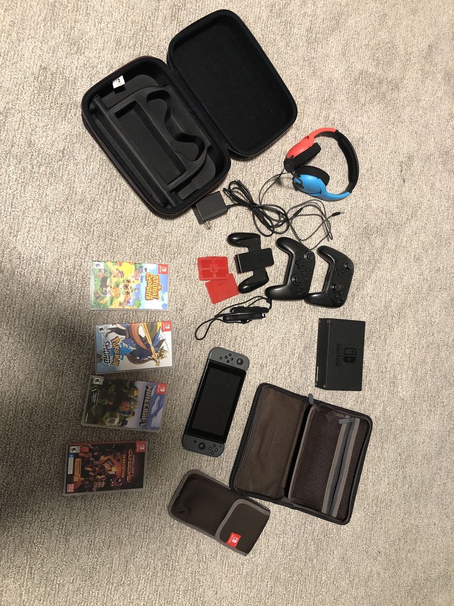 Nintendo switch, games, controllers, cases and accessories