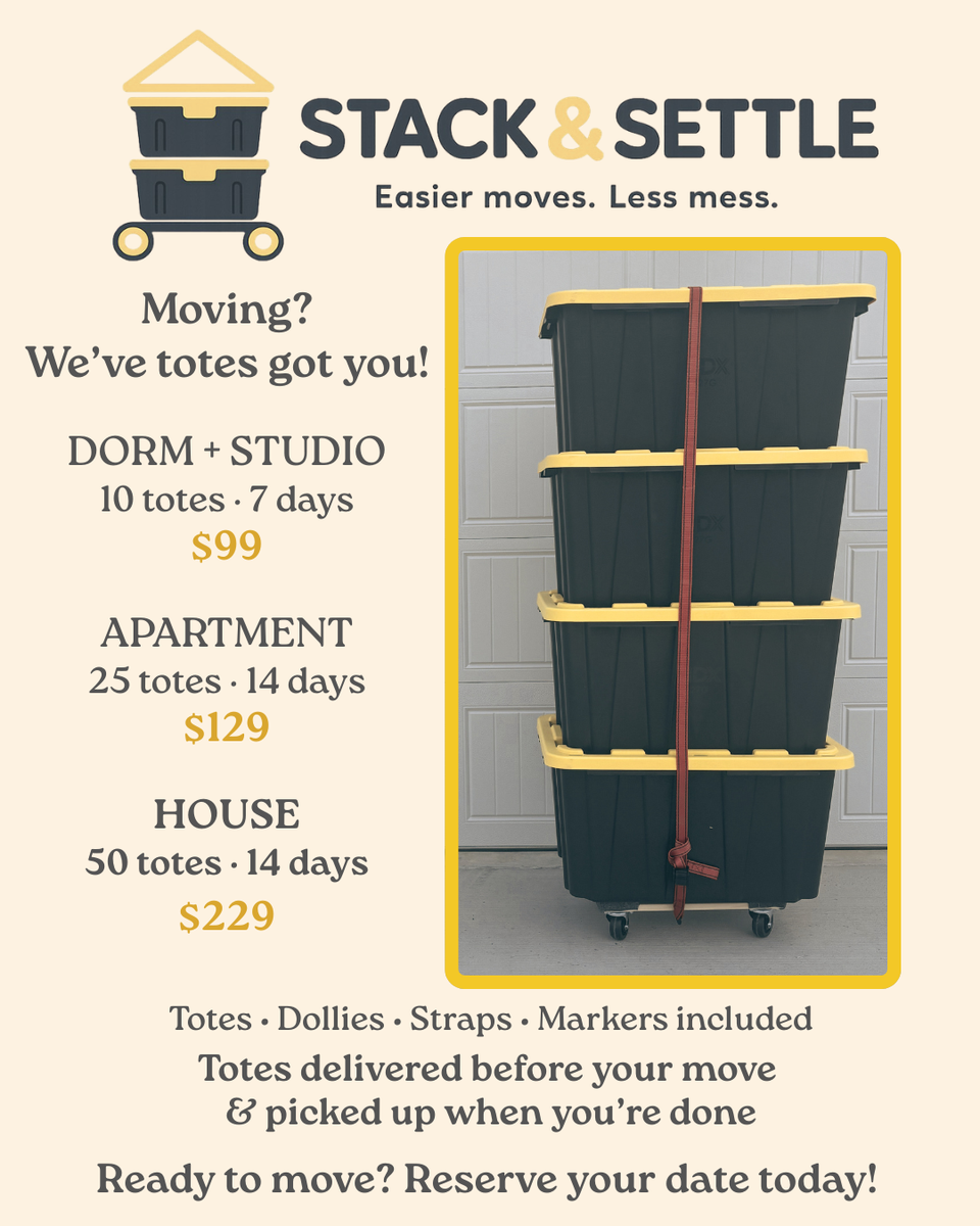 Moving Totes for Rent- Skip the Cardboard!