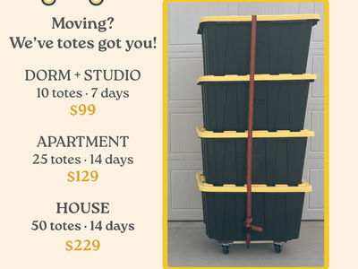 Moving Totes for Rent- Skip the Cardboard!