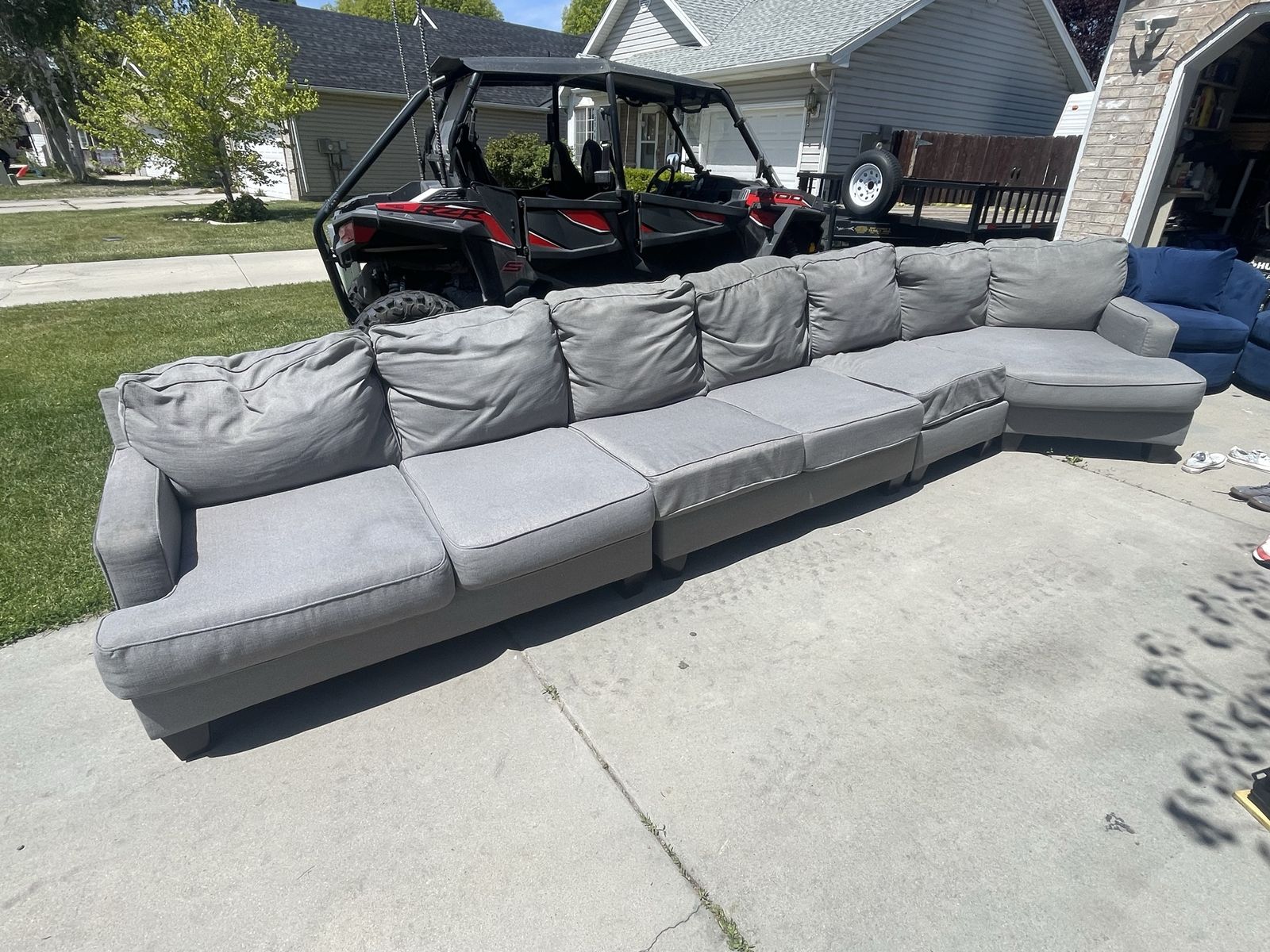 Ashley furniture fabric couch set