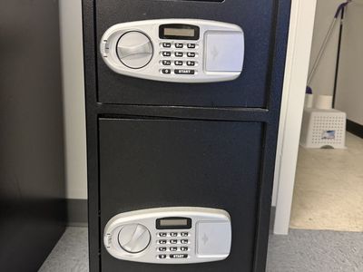 Black Dual-Compartment Digital Electronic Safe Box for Valuables