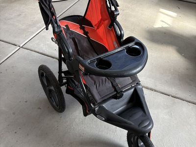 Baby Trend Expedition Jogger Stroller - Orange & Black, All-Terrain, with Parent Tray