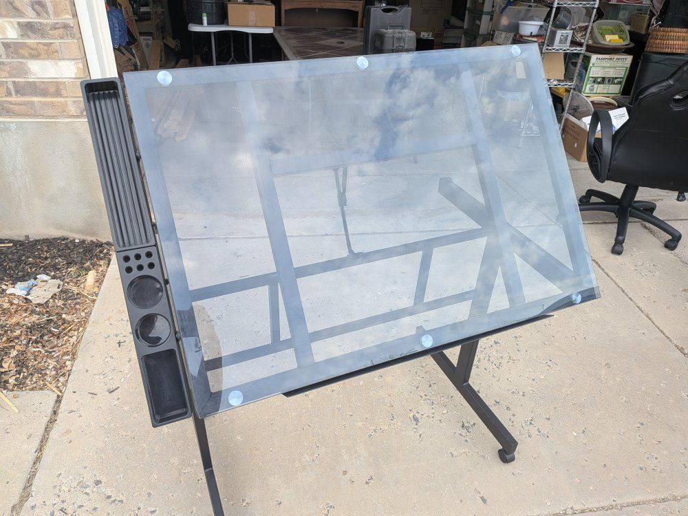 Adjustable Glass Drafting Table