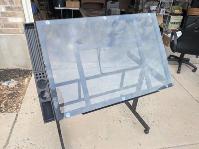 Adjustable Glass Drafting Table