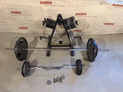 Barbell Curling Bar And Weight Set