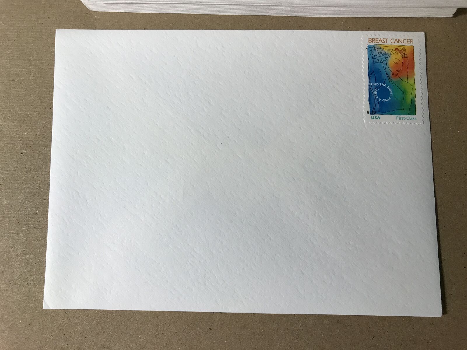 USPS Breast Cancer 33 Cent Stamps on 34 Pieces 6.25” x 4.75” Envelopes