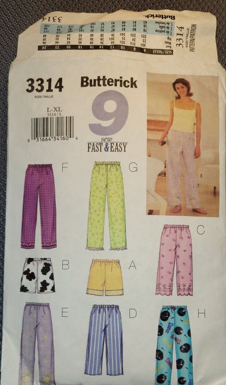 Butterick Fast & Easy Pattern
Butterick Fast & Eas