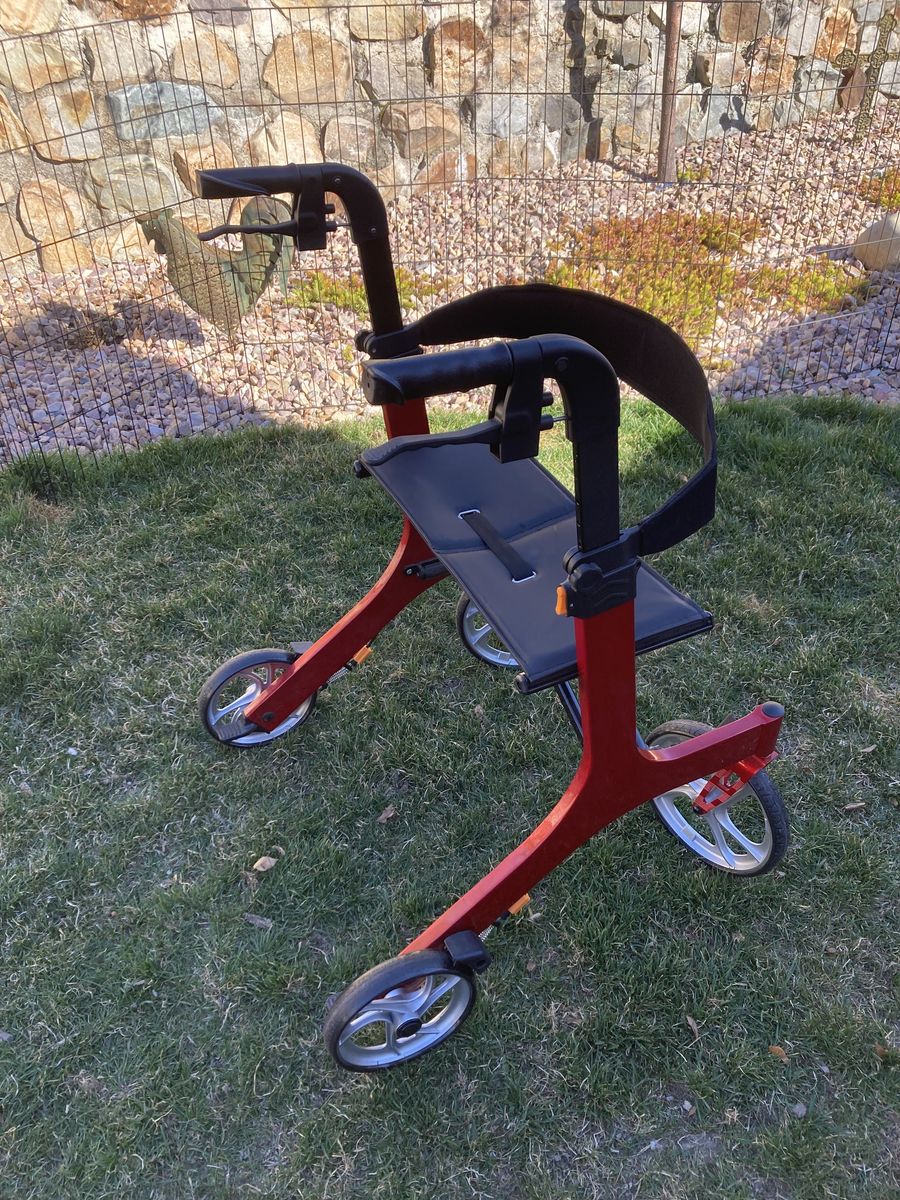 Equate Heavy Duty (up to 350 lbs.) 4 Wheeled Rollator Walker (all terrain) with brakes and 20 inch seat