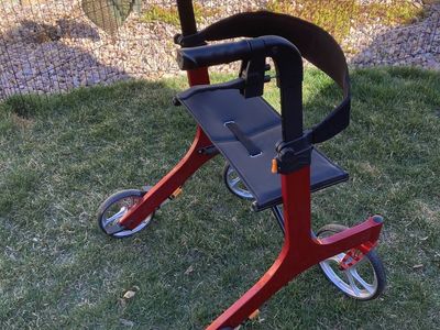 Equate Heavy Duty (up to 350 lbs.) 4 Wheeled Rollator Walker (all terrain) with brakes and 20 inch seat