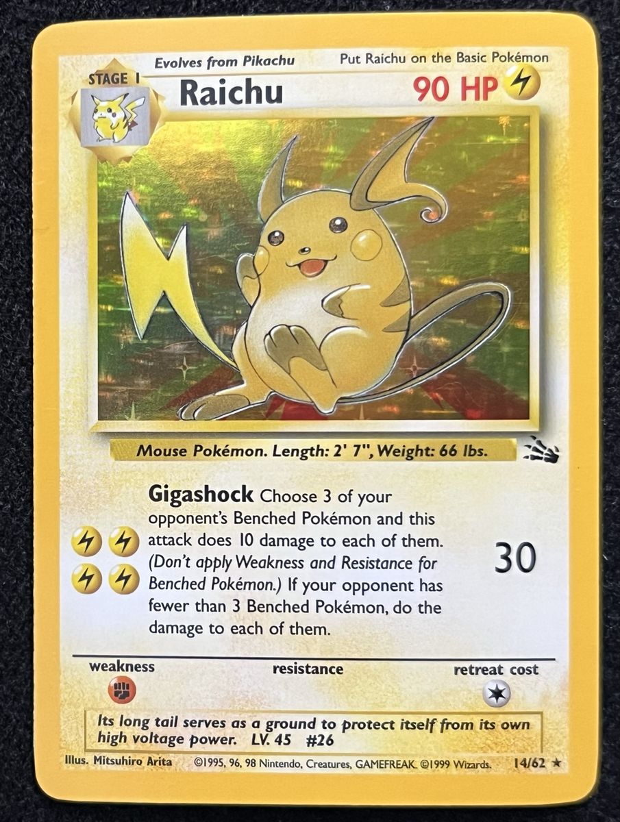 (NM) Raichu 14/62 Holo - Pokemon Fossil