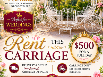 Dreams Come True Cinderella Carriage for rent