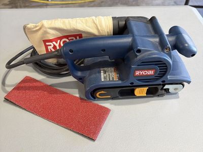 Ryobi Corded Belt Sander with Dust Bag and Sandpaper