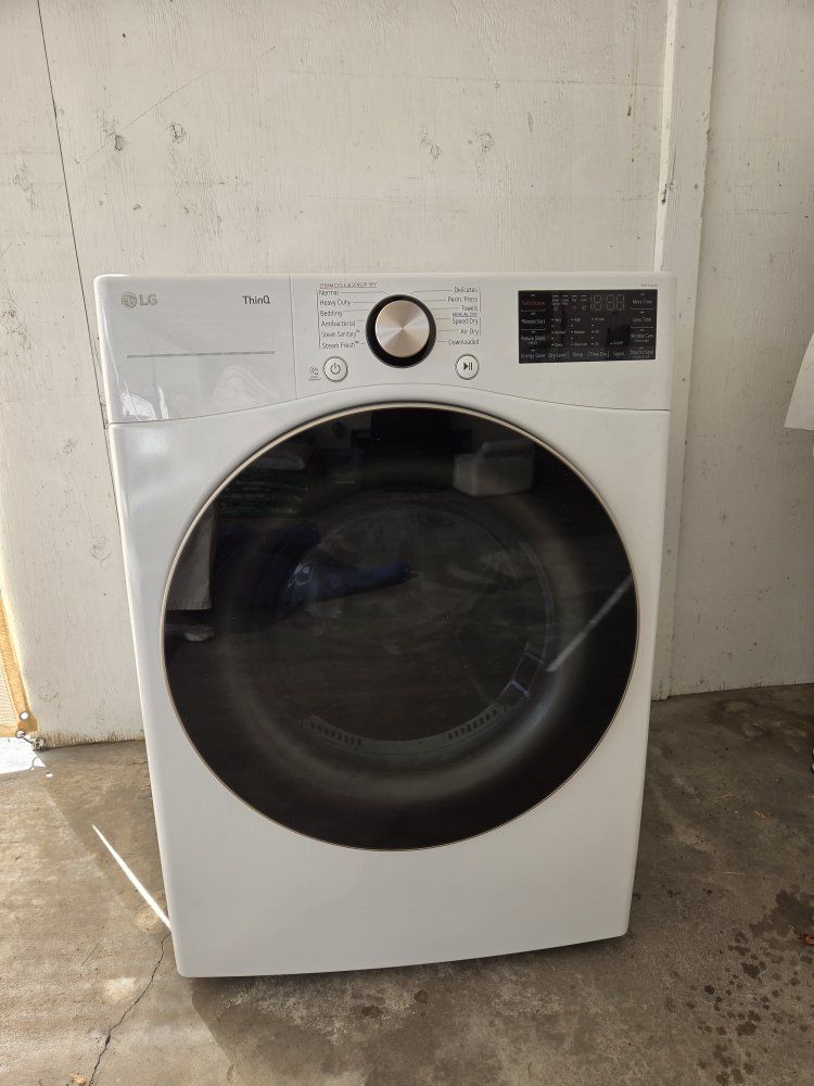 LGLarge Capacity Smart Thin Q Front Load  Dryer with TurboSteam Model #DLEX4000W