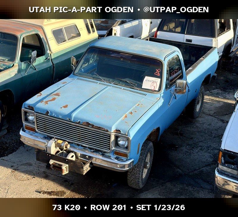 1973 Chevrolet K20 Parts - UTPAP Ogden