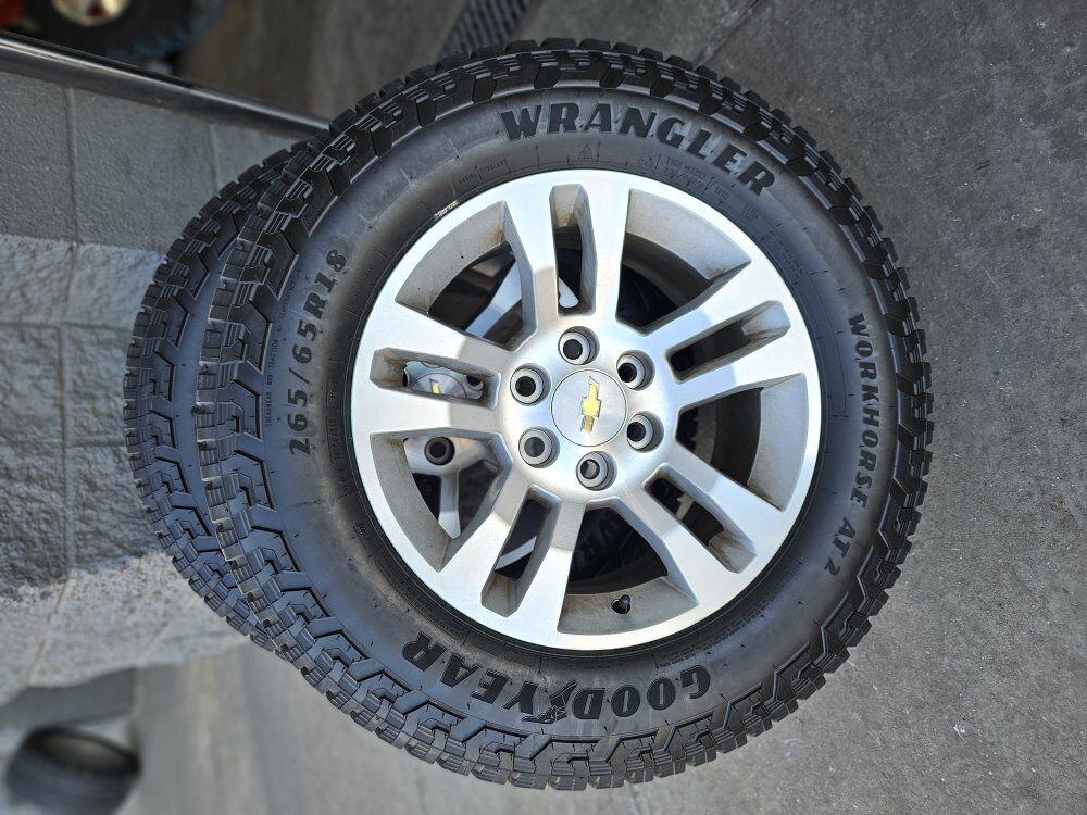 18" Rims and 5-month-old Tires for GMC Chevrolet 2015-2026 set of 4
