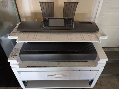 Ricoh MP W6700 36 Inch B&W Wide Format Printer Scanner 2 Roll Feeder 264 Count