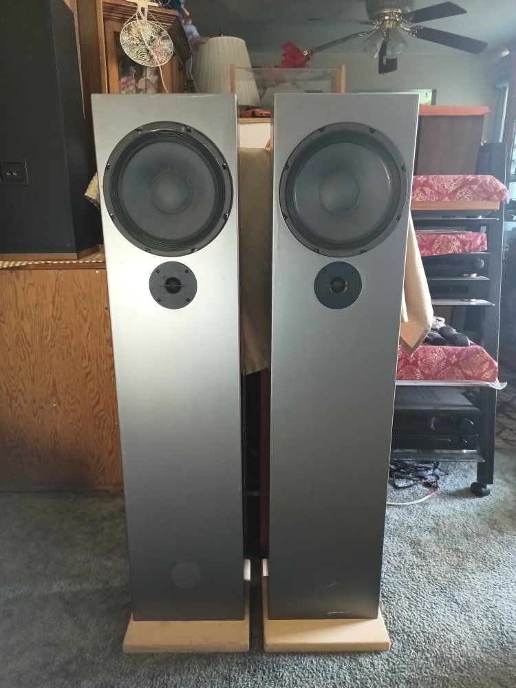 Pair of DIY Floorstanding Tower Speakers in Gray Cabinet Finish