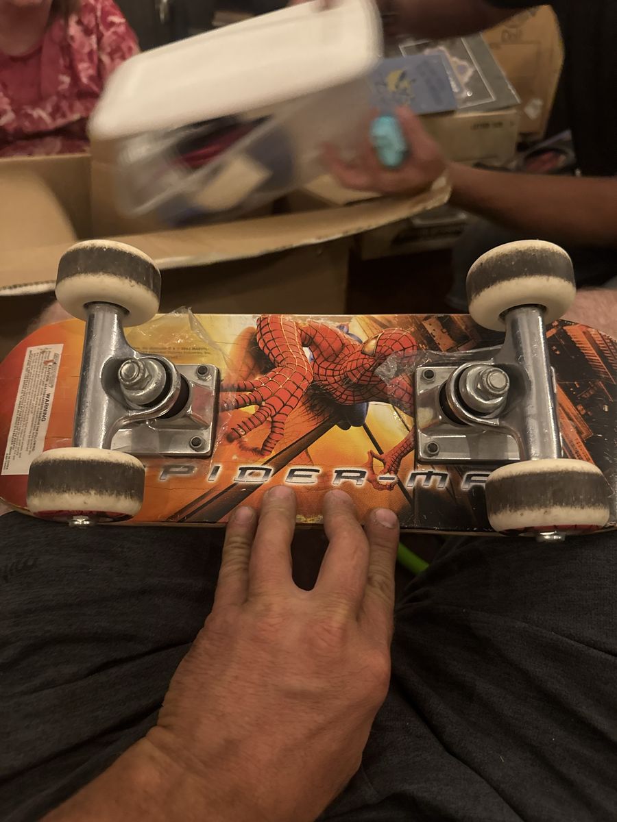 Vintage 2002 Marvel Spider-Man Movie Mini Skateboard Complete Deck