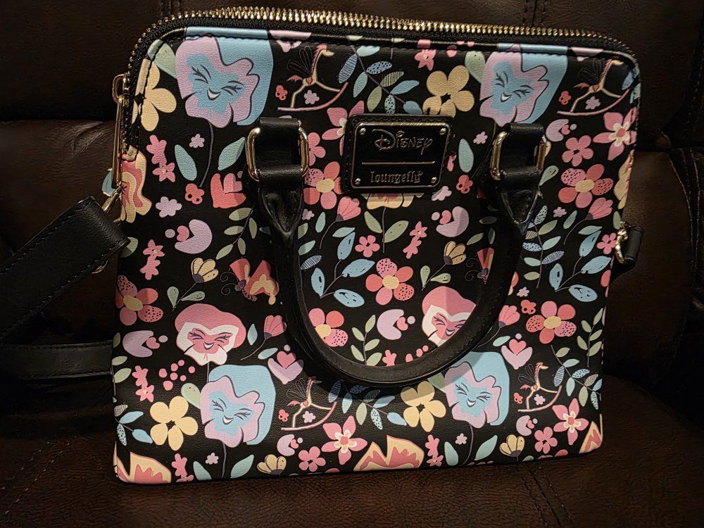 Loungefly Disney Alice in Wonderland Flowers Crossbody Bag and Wallet