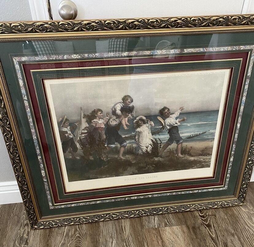 Follow The Leader Art Work  Children On The Beach