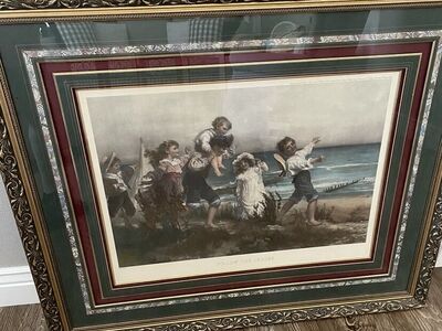 Follow The Leader Art Work Children On The Beach