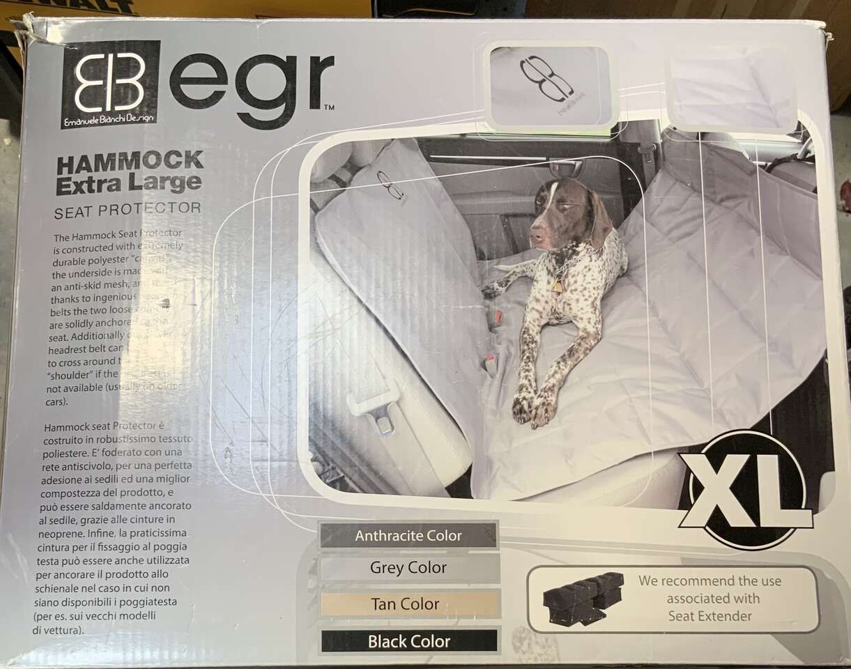 Petego egr XL Grey hammock rear bench dog seat cover suv/truck *Brand new, never used