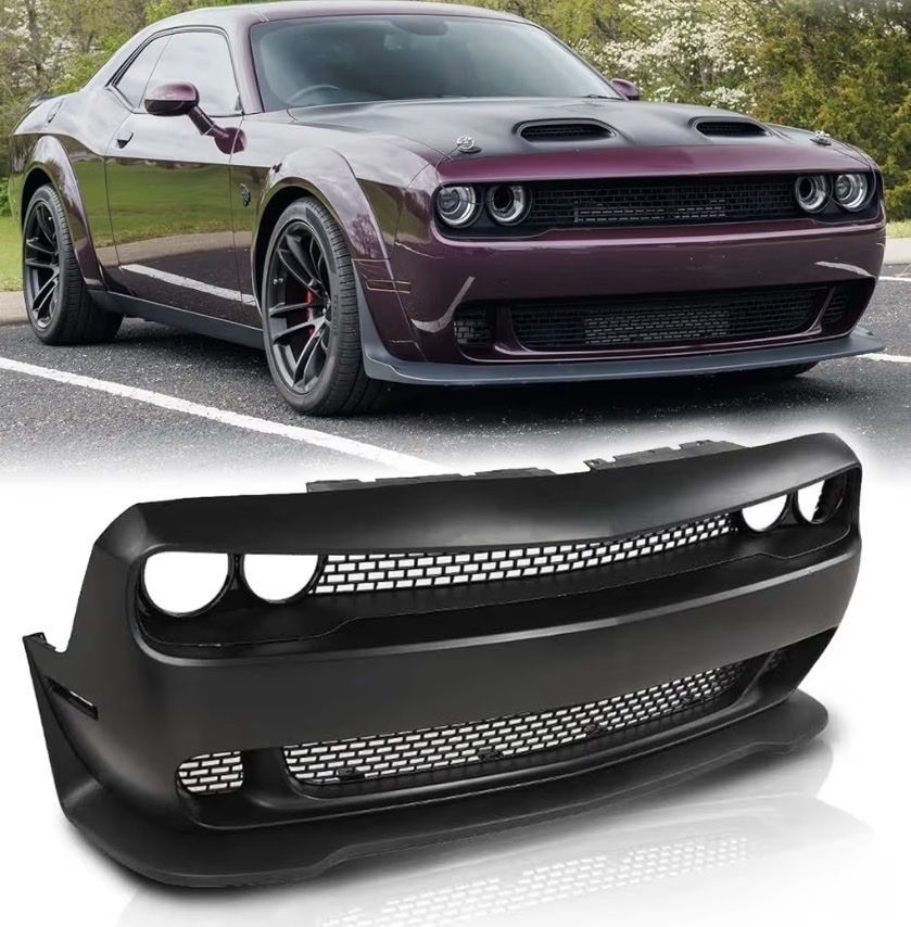 15-23 Dodge Challenger Hellcat style front bumper and grille kit