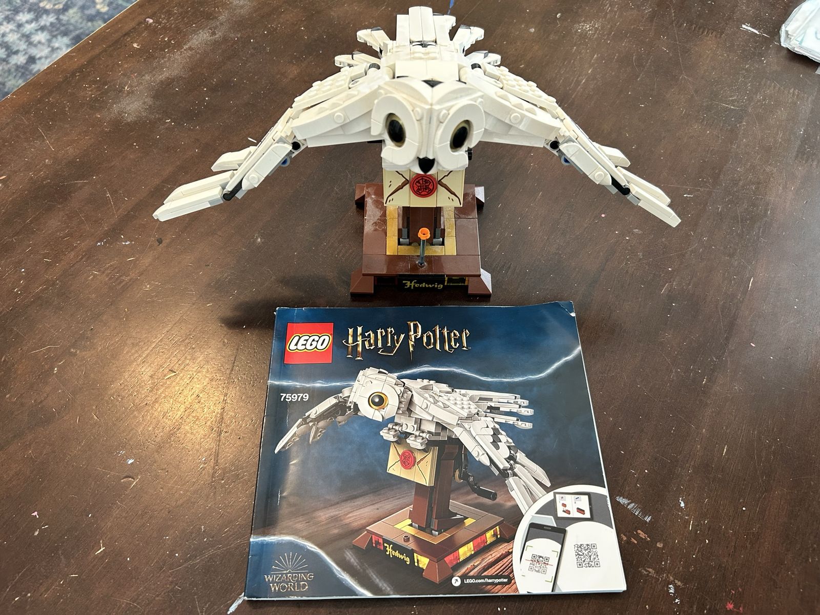 LEGO Harry Potter Hedwig 75979 Owl Building Toy with Flapping Wings - Display Model