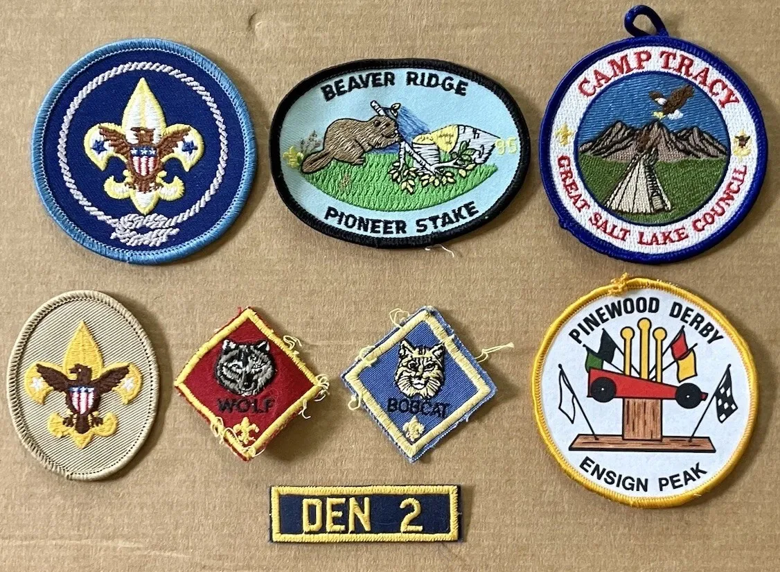 Vintage Cub/Boy Scouts of America Patches Various Patches Lot of 8 Salt Lake