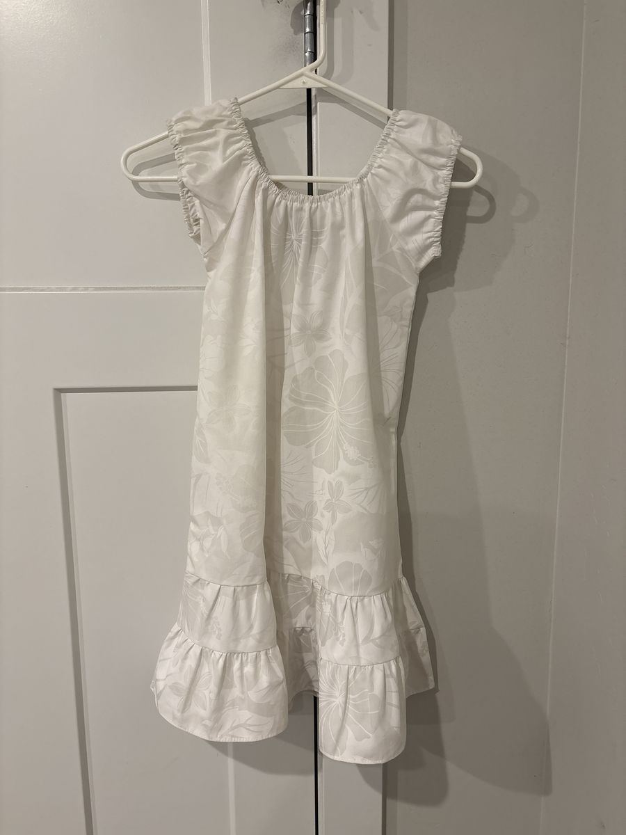 White on  White Hawaiian Dress