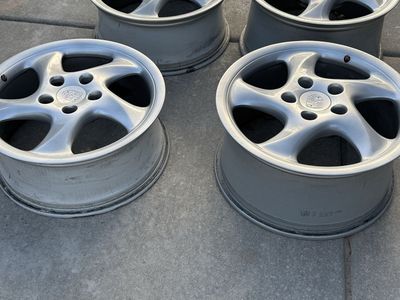 OEM Porsche 986 Boxster S 18” Turbo Twist Wheels Staggered Set
