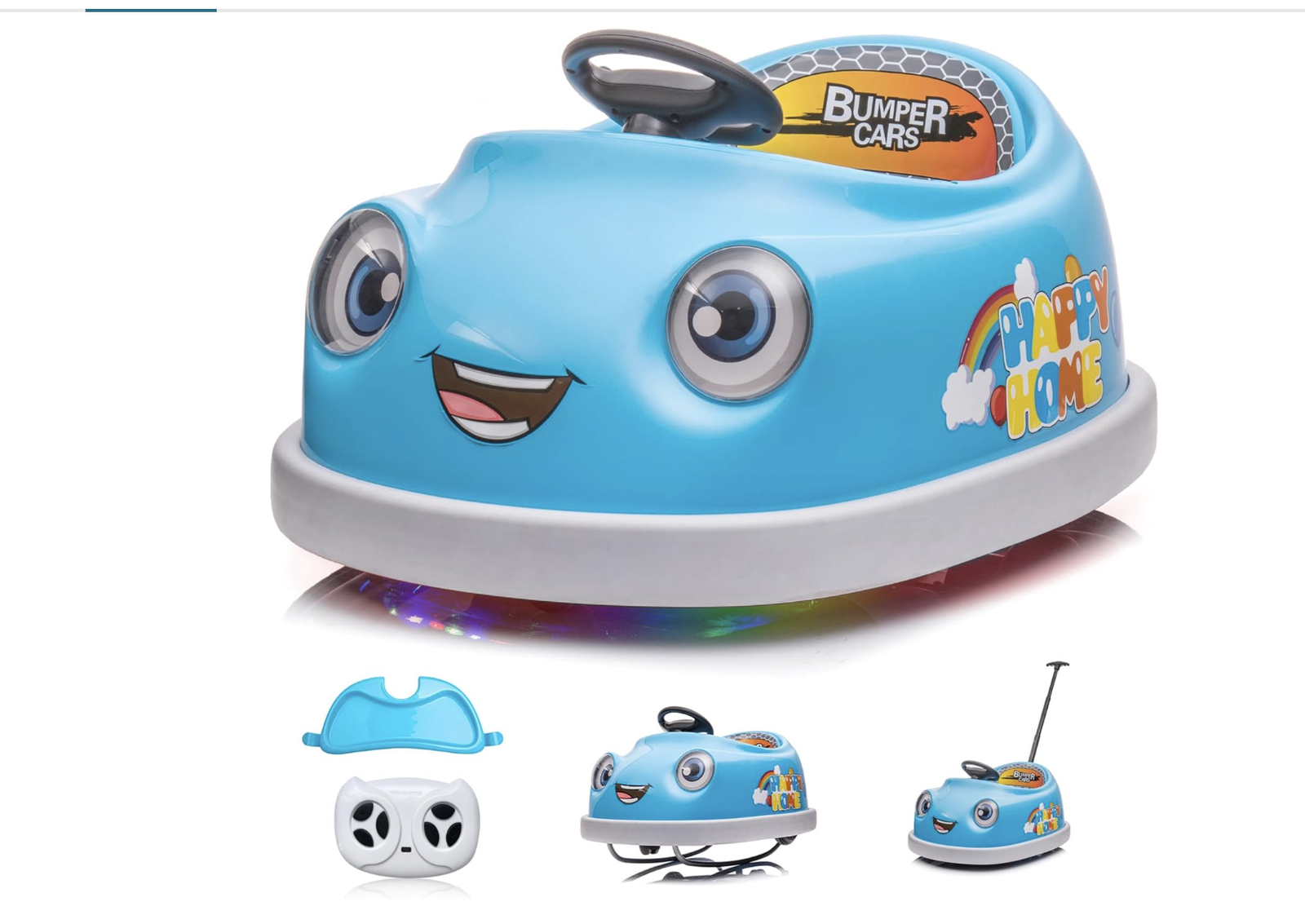 New in Box 12V Dual Battery Electric Ride on Kids Bumper Car w/Remote Control,360 Degree Spin