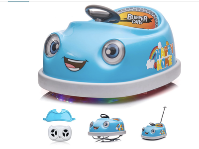 New in Box 12V Dual Battery Electric Ride on Kids Bumper Car w/Remote Control,360 Degree Spin