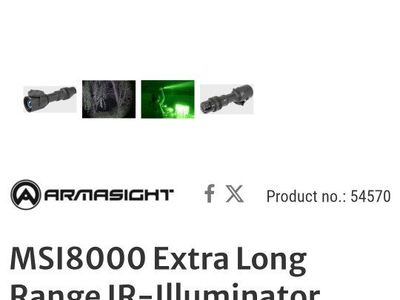 Armasight MSI8000 Extra Long Range IR Illuminator & Flashlight