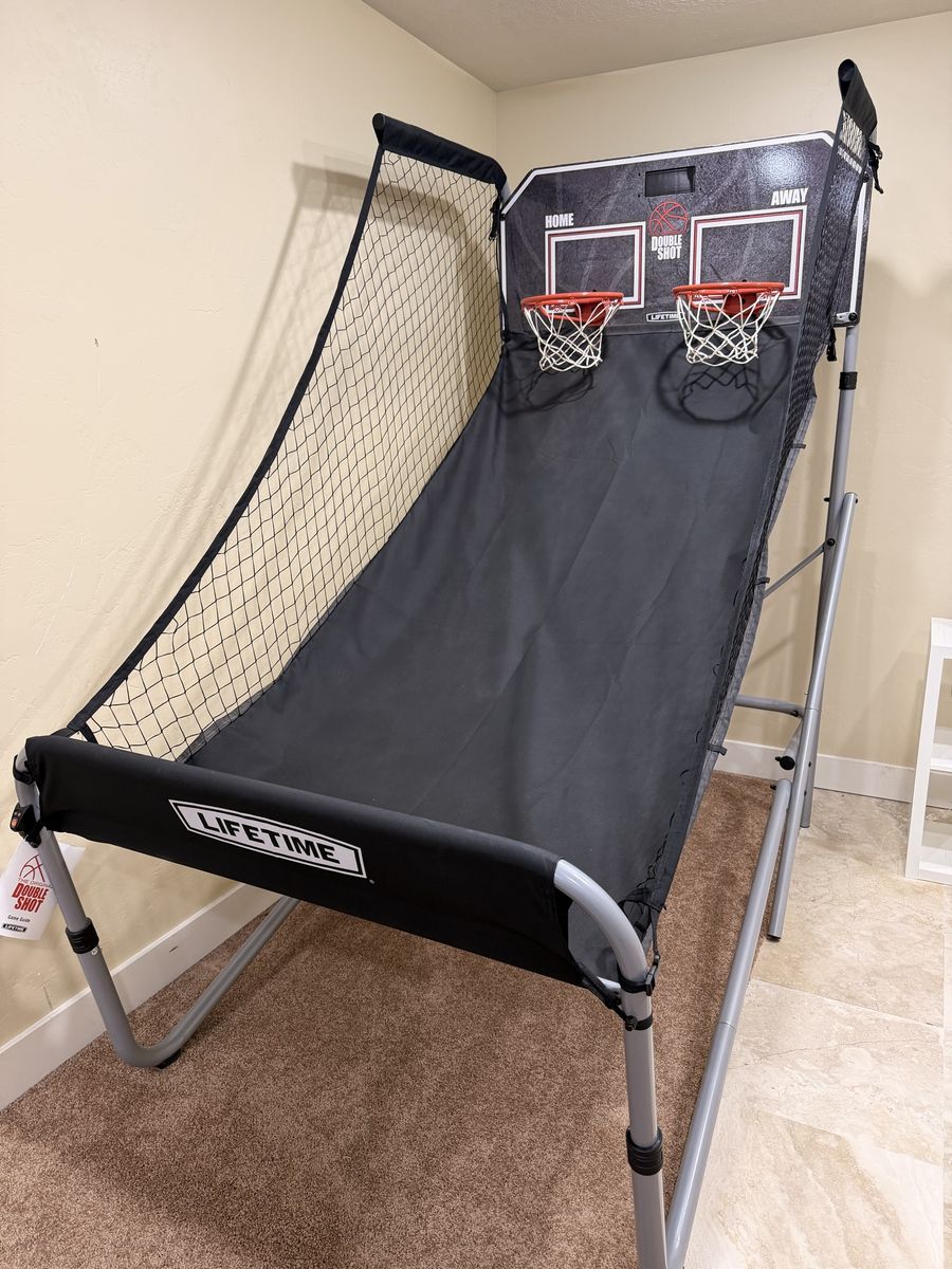 Lifetime Double Shot Deluxe Arcade Basketball Game - Electronic Scoring, Dual Hoops