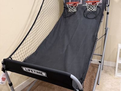 Lifetime Double Shot Deluxe Arcade Basketball Game - Electronic Scoring, Dual Hoops