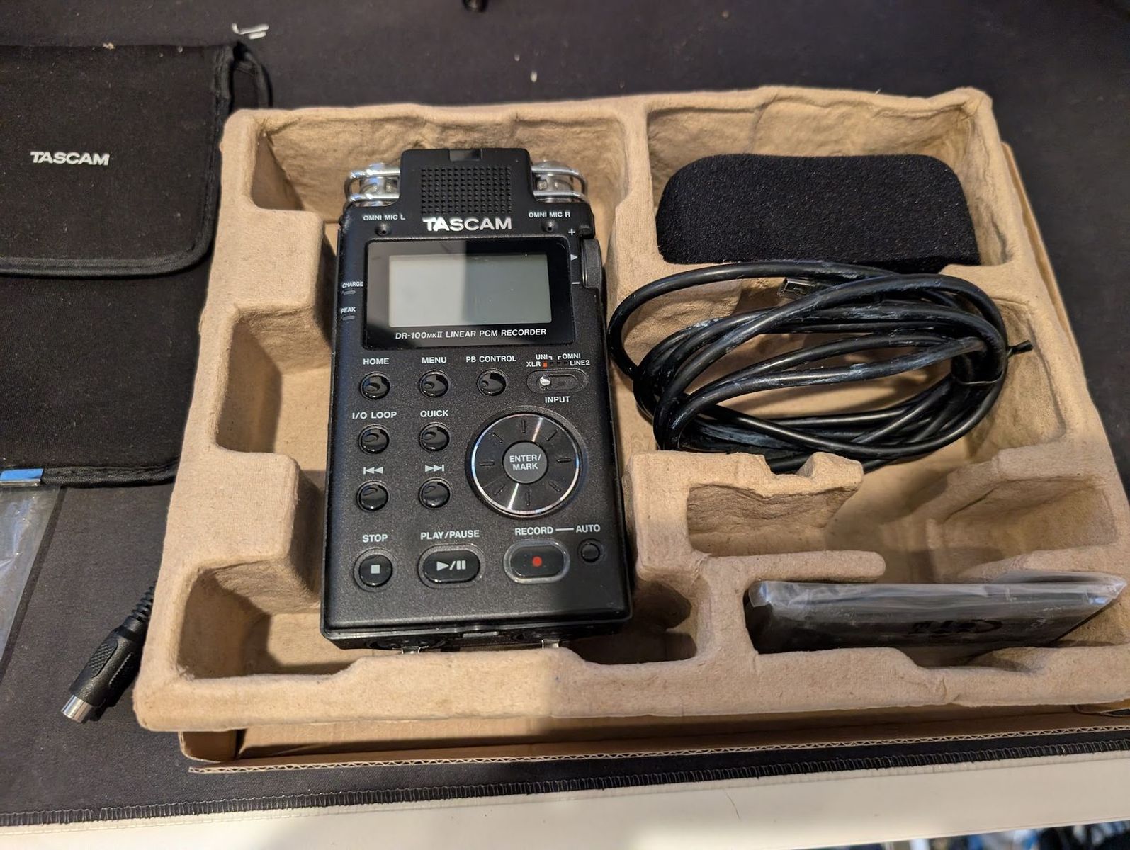 Tascam DR-100 MKII Portable Audio Recorder w/ original box and accessories