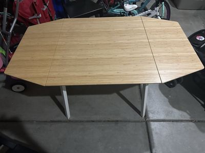 IKEA Drop-leaf Table - Bamboo/White
